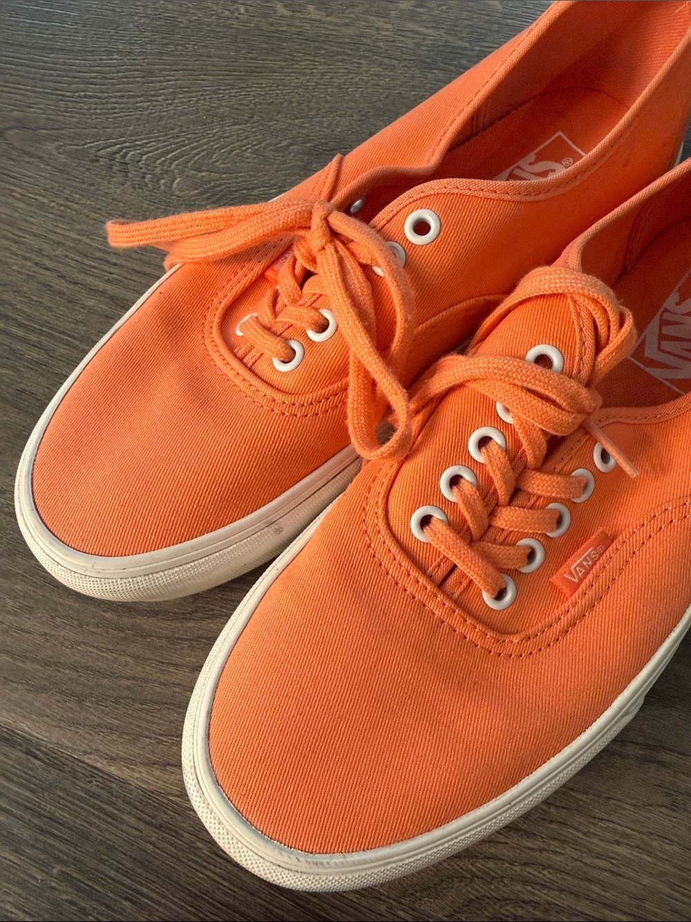 Vans Orange Canvas Low-Top Sneakers with White Soles - Picture 2 of 6